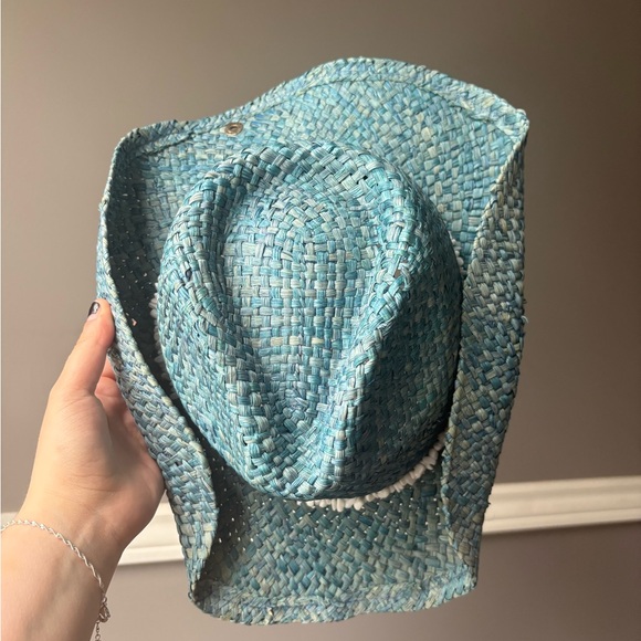 ✪Blue Straw Cowboy Hat✪ - Picture 2 of 5